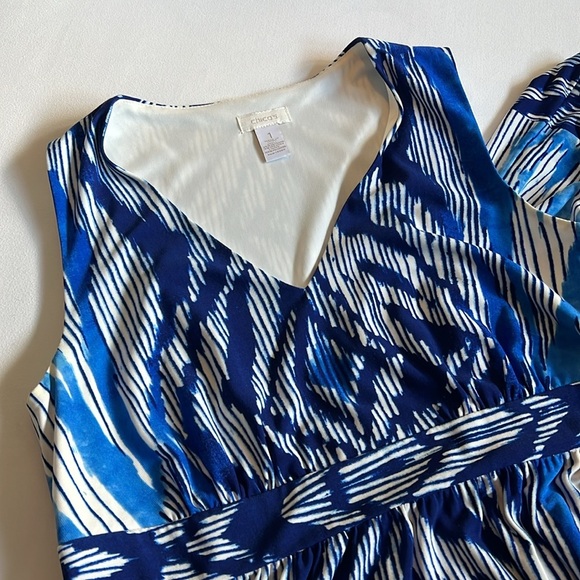 Summer! Chico’s Maxi Dress - Sz 1 (8) - Picture 3 of 5